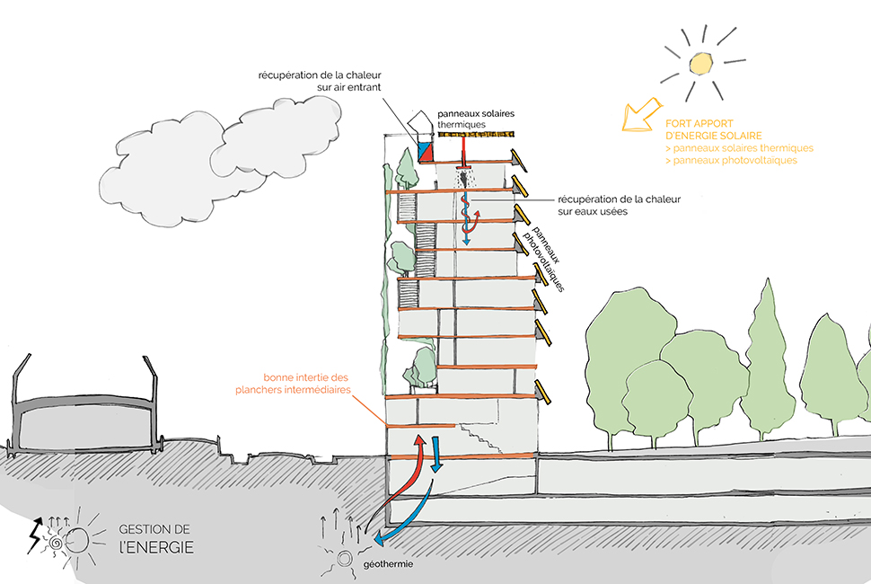 projet  Principes bioclimatiques : été