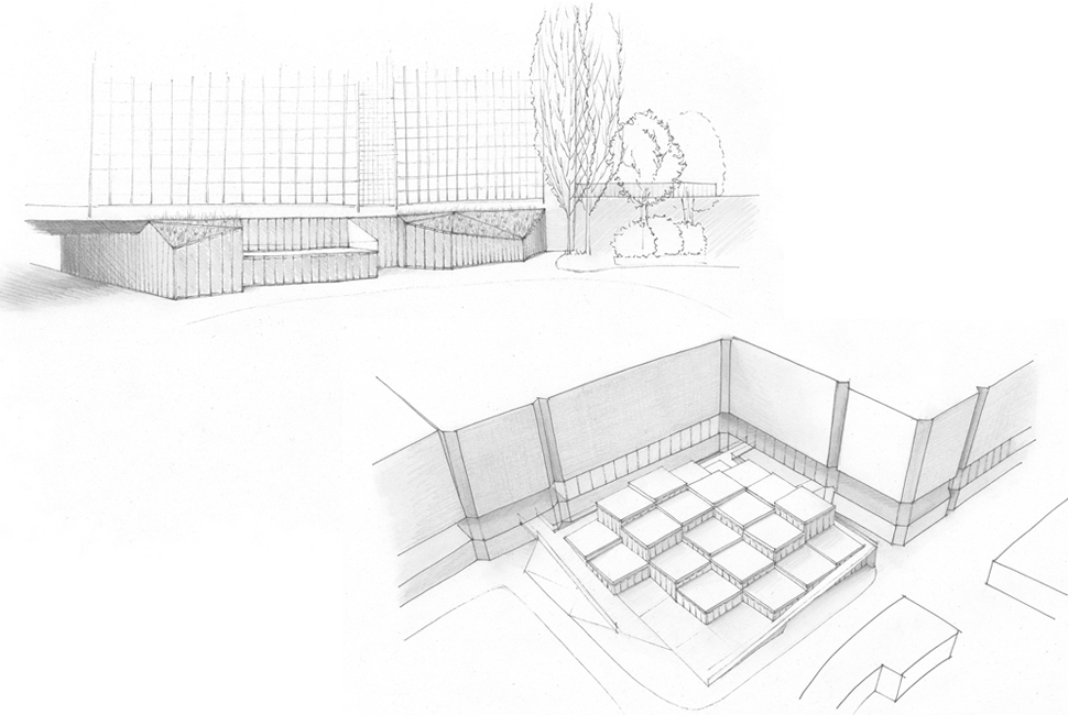 projet  Croquis des restaurants administratif et universitaire