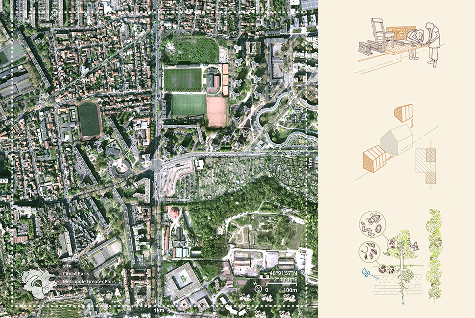 projet  Site du concours à cheval sur les Communes d'Aubervilliers, Pantin et la Courneuve